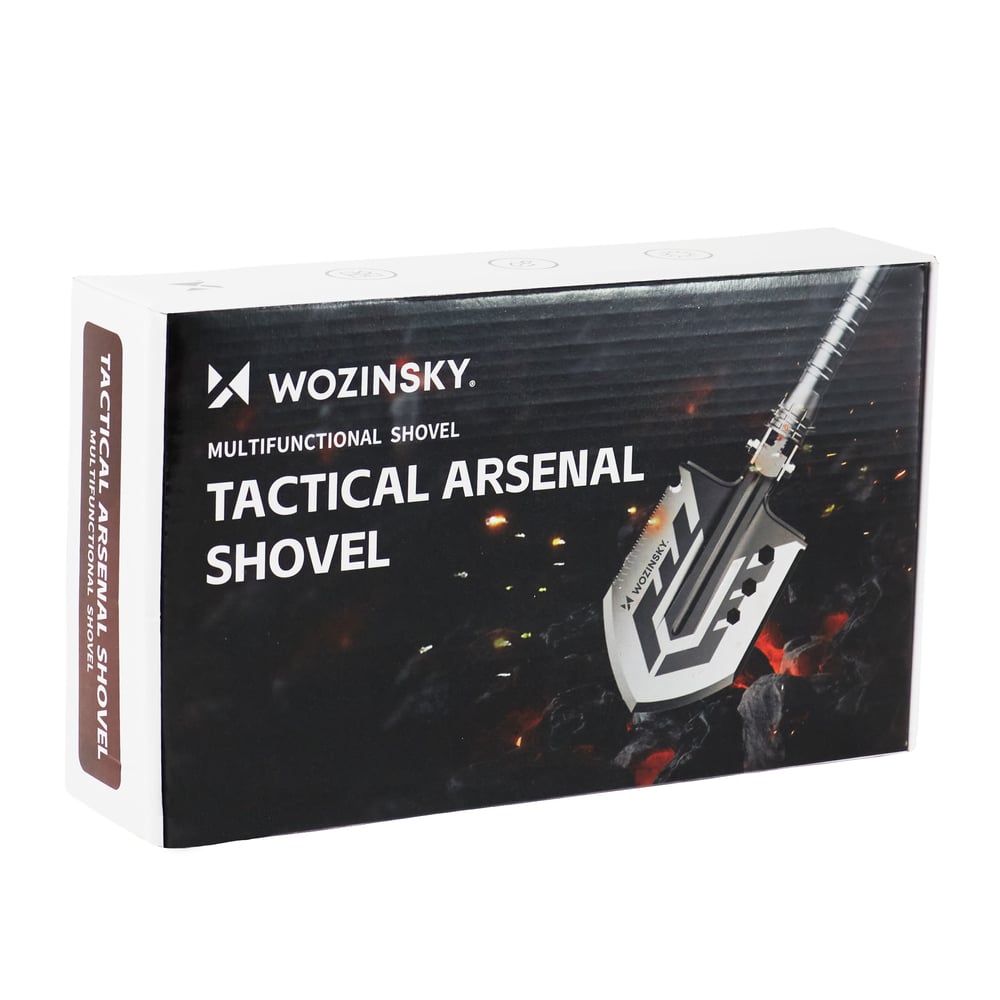 Φτυάρι Επιβίωσης Bushcraft WSS-211, 21 σε 1, Πολυλειτουργικό Μαχαίρι, Θραύστης, Πυρόλιθος, Σφυρίχτρα, Καμάκι, Γκρι - Image 5