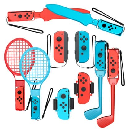 Σετ Αξεσουάρ Nintendo Switch Sports 10-σε-1 Οικογενειακό, Κόκκινο και Μπλε