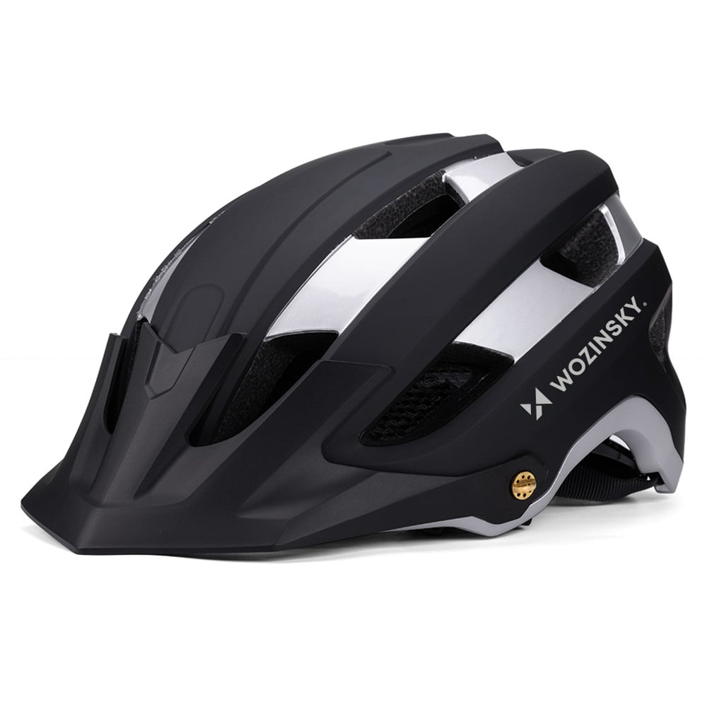 Κράνος Ποδηλάτου MTB, HT-001VCS, Ελαφρύ, Αφαιρούμενο Γείσο, L, Μαύρο και Ασημί - Image 3