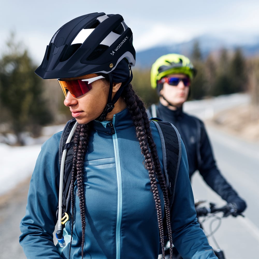 Κράνος Ποδηλάτου MTB, HT-001VCS, Ελαφρύ, Αφαιρούμενο Γείσο, L, Μαύρο και Ασημί - Image 4