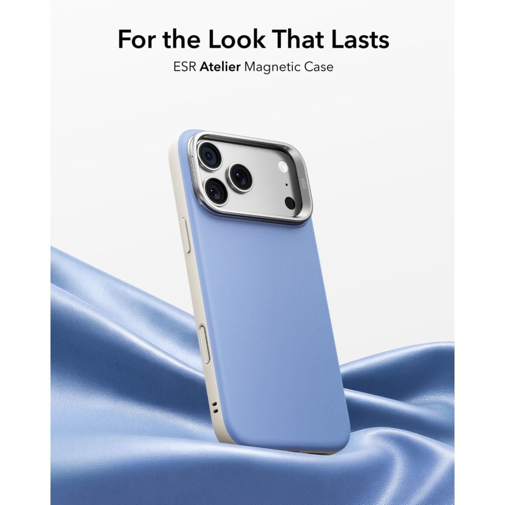 ESR Leather Kickstand - θήκη για Apple iPhone 17 Pro Max / 18 Pro Max - Μπλε - Image 2