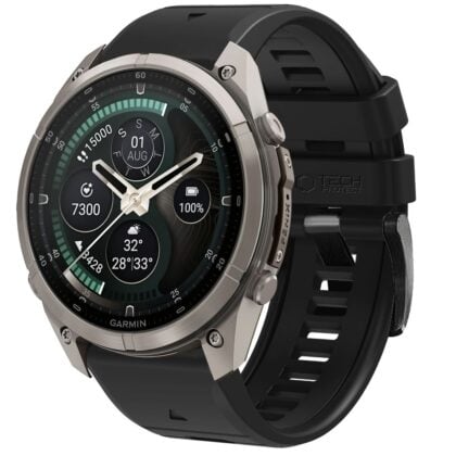 TECH-PROTECT Silicone Λουράκι Garmin Fenix 5 / 6 / 6 Pro / 7 / 8 / 8 Pro / E / 9 / 9 Pro (47 mm), Obsidian Black
