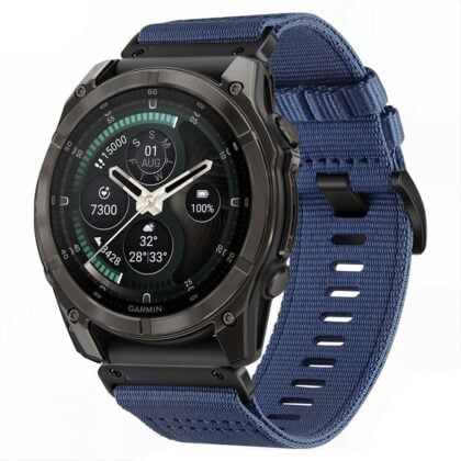 TECH-PROTECT Nylon Classic Λουράκι Garmin Fenix 5 / 6 / 6 Pro / 7 / 8 / 8 Pro / E / 9 / 9 Pro (47 mm), Midnight Navy