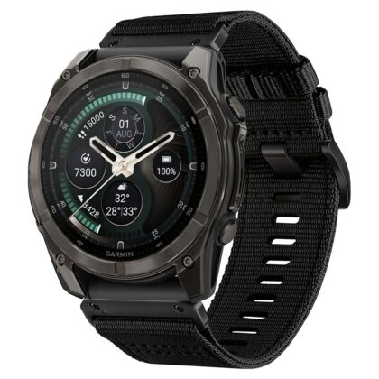 TECH-PROTECT Nylon Classic Ιμάντας Smartwatch Garmin Fenix 5 / 6 / 6 Pro / 7 / 8 / 8 Pro / E / 9 / 9 Pro (47 mm), Μαύρος