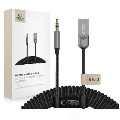 TECH-PROTECT Ultraboost AU04 Bluetooth 6.0 Audio Adapter AUX, Γκρι