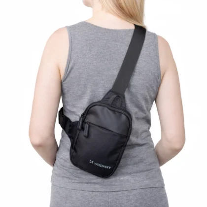 Τσάντα Ώμου WMS-W1, Unisex, Αδιάβροχη με Δύο Διαμερίσματα για Τηλέφωνο, Μαύρη