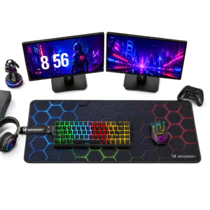 Mousepad Gaming WPD-B800, 800x300mm, Αδιάβροχο με Σχέδιο, Μαύρο