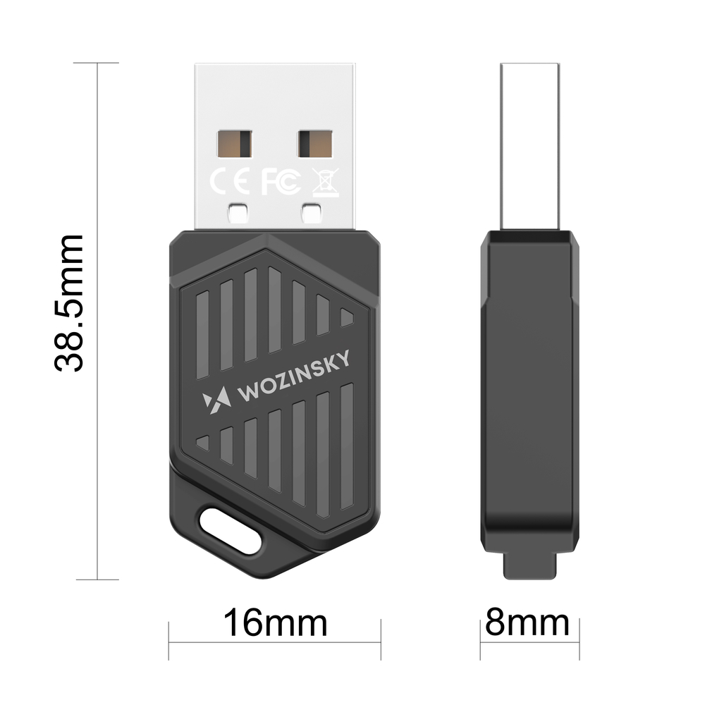 Adapter WAX-900, Dual-Band USB Wi-Fi 6 με Bluetooth 5.4, Μαύρο - Image 3