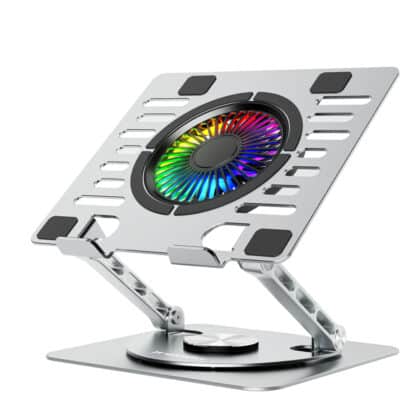 Βάση Ψύξης CoolBase WDCX-X16-AS, RGB 360° για φορητό υπολογιστή και tablet, Ασημί