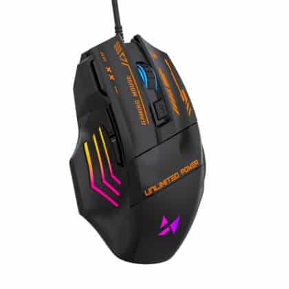 Ποντίκι Ενσύρματο Οπτικό Gaming WMGK-1179W, 7200 DPI, RGB Φωτισμός, Μαύρο