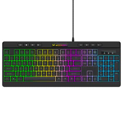 Πληκτρολόγιο Gaming WKG-1044, Ενσύρματο, Μεμβράνης, RGB Φωτισμός, Μαύρο