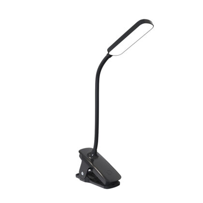 Φωτιστικό Ανάγνωσης VT-01, Μίνι LED με Κλιπ και Καλώδιο USB-C 80cm, Μαύρο