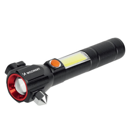 Φακός WLR-31, 5W 500lm CREE 3-σε-1 Πολυλειτουργικός με Σπαστήρα Γυαλιού και Κόφτη Ζώνης Ασφαλείας, Μαύρος