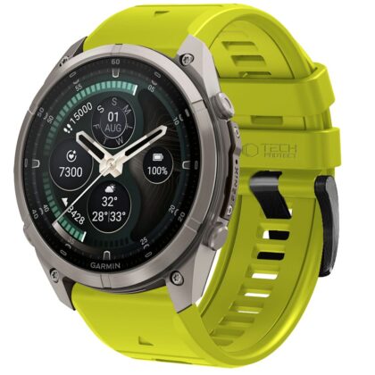 TECH-PROTECT Silicone Ιμάντας Garmin Fenix, TPU 51 mm, Volt Lime