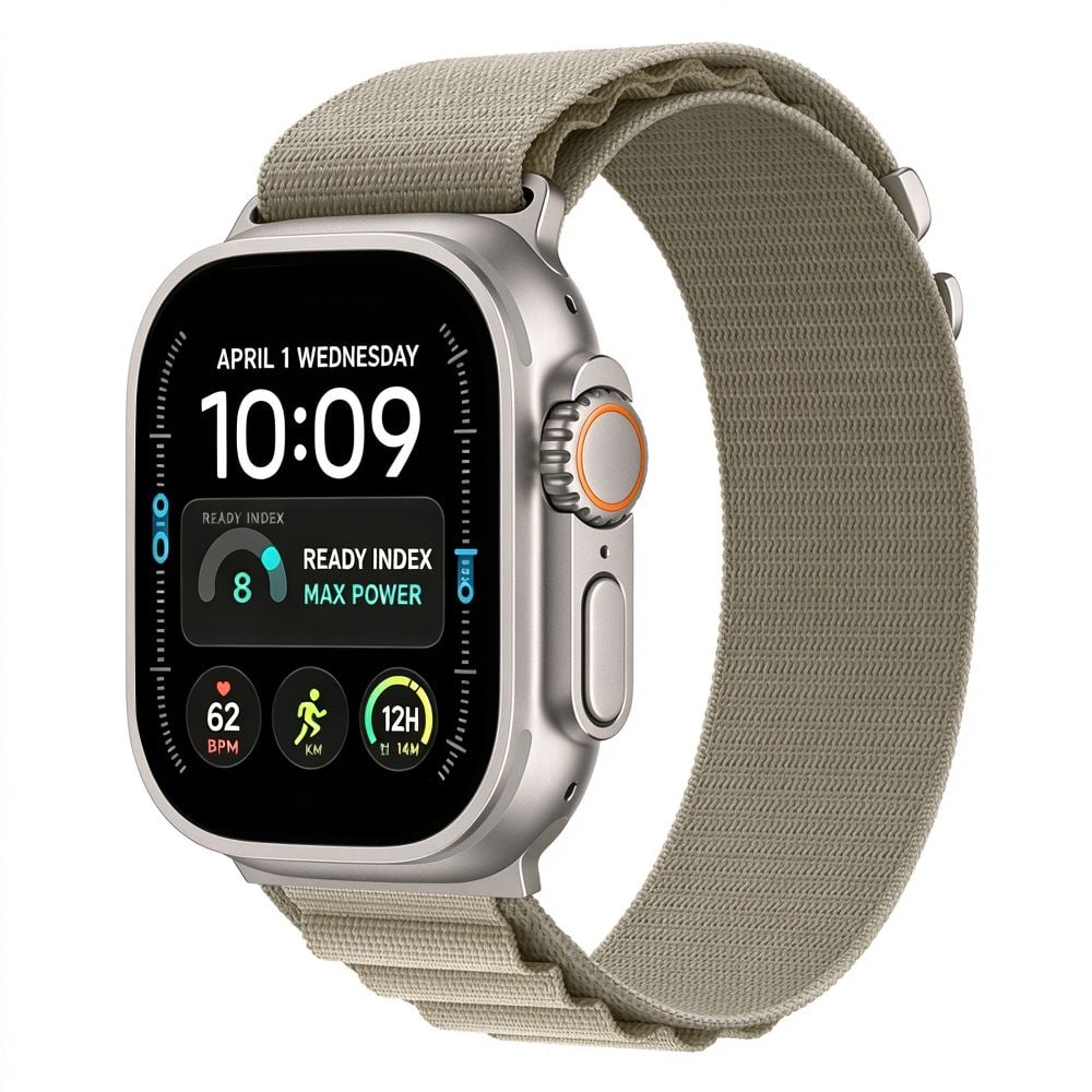 TECH-PROTECT Nylon Pro Ιμάντας Apple Watch 8/9/10/11/12/SE/Ultra (44/45/46/49 mm), Τιτάνιο/Ελιά - Image 2