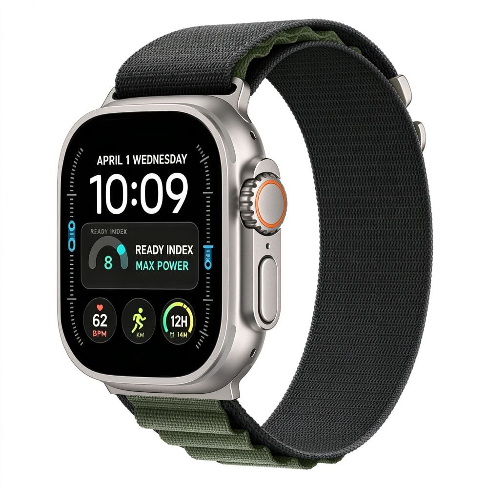TECH-PROTECT Nylon Pro Ιμάντας Apple Watch 8/9/10/11/12/SE/Ultra (44/45/46/49 mm), Μαύρο/Πράσινο - Image 2