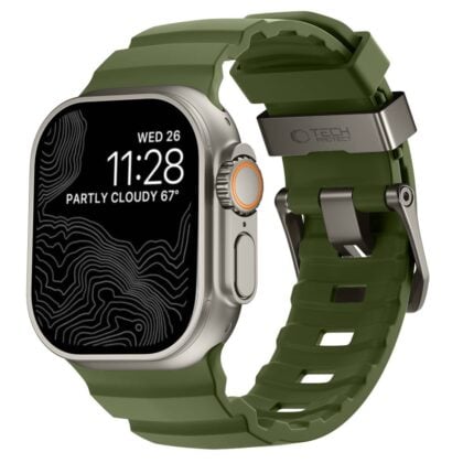 Tech-Protect Motion Apple Watch 8 / 9 / 10 / 11 / 12 / SE / Ultra (44 / 45 / 46 / 49 mm) Tactical Green