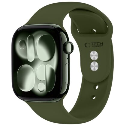 TECH-PROTECT Silicone Λουράκι Apple Watch 8 / 9 / 10 / 11 / 12 / SE / Ultra (44 / 45 / 46 / 49 mm), Olive Green