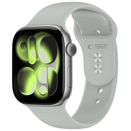 TECH-PROTECT Silicone Ιμάντας Apple Watch 8 / 9 / 10 / 11 / 12 / SE / Ultra (44 / 45 / 46 / 49 mm), Lunar Grey