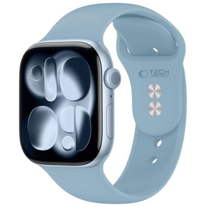 TECH-PROTECT Silicone Ιμάντας Apple Watch 8 / 9 / 10 / 11 / 12 / SE (40 / 41 / 42 mm), Blue Jeans