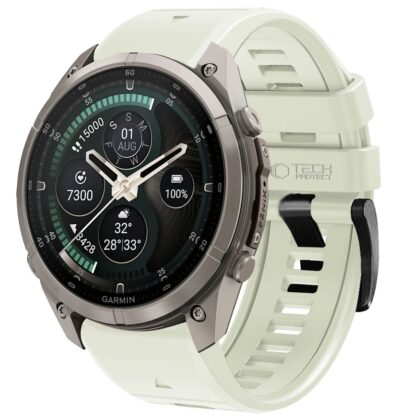 TECH-PROTECT Silicone Λουράκι Garmin Fenix 5 / 6 / 6 Pro / 7 / 8 / 8 Pro / E / 9 / 9 Pro (47 mm), Stone Grey
