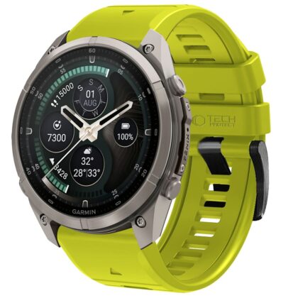 TECH-PROTECT Silicone Λουράκι Garmin Fenix 5 / 6 / 6 Pro / 7 / 8 / 8 Pro / E / 9 / 9 Pro (47 mm), Volt Lime