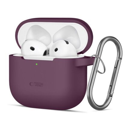 Tech-Protect Silicone Hook Apple AirPods 4 / 5 μπορντό