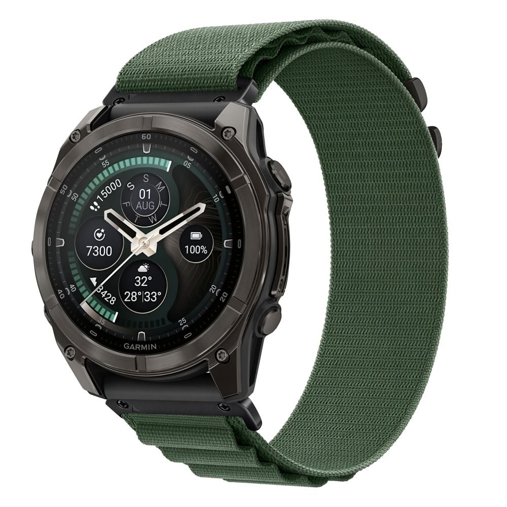 Tech-Protect Nylon Pro Garmin Fenix 5X / 5X Plus / 6X / 6X Pro / 7X / 8 / 8 Pro / 9 / 9 Pro (51 mm) Military Green - Image 2
