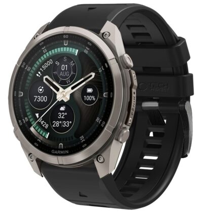 TECH-PROTECT Silicone Garmin Fenix 5X/5X Plus/6X/6X Pro/7X/8/8 Pro/9/9 Pro Ιμάντας Smartwatch (51 mm), Obsidian Black