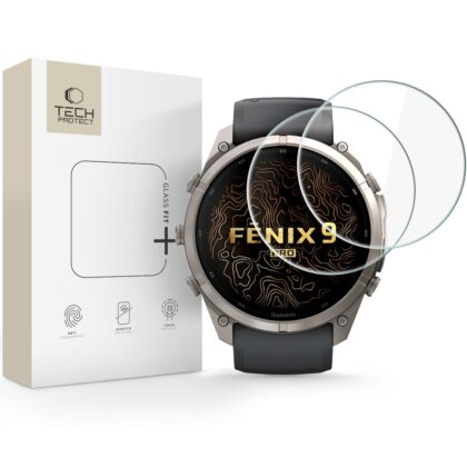 TECH-PROTECT Glass Fit+ 2-Pack Μεμβράνη Γυαλιού για Garmin Fenix 9 Pro (51 mm), Διαφανές
