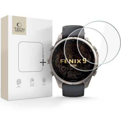 TECH-PROTECT Glass Fit+ Γυαλί Tempered Glass 2-Pack για Garmin Fenix 9 Pro (47 mm), Διάφανο