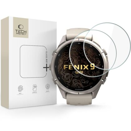 TECH-PROTECT Glass Fit+ Γυαλί Θραυστού 2-Pack για Garmin Fenix 9 Pro (43 mm), Διαφανές