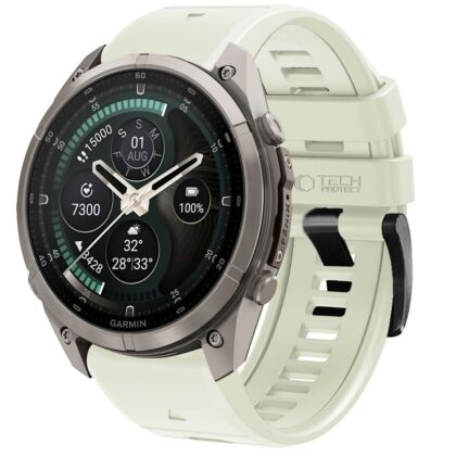 TECH-PROTECT Silicone Λουράκι Smartwatch Garmin Fenix 5X / 5X Plus / 6X / 6X Pro / 7X / 8 / 8 Pro / 9 / 9 Pro (51 mm), Stone Grey