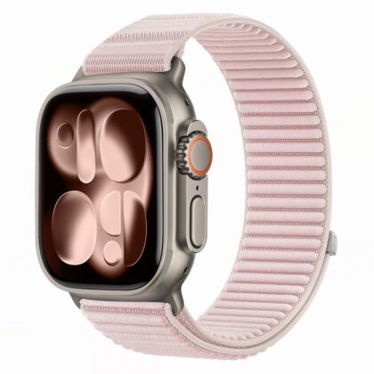 TECH-PROTECT NylonLoop Λουράκι Apple Watch 8/9/10/11/12/SE/Ultra (44/45/46/49 mm), Ροζ Πούδρα