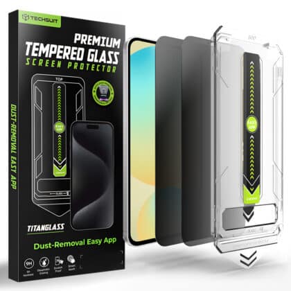Techsuit TitanGlass CrystalHD Μεμβράνη Οθόνης, Συμβατή με Αισθητήρα Δακτυλικών Αποτυπωμάτων (2 Τεμάχια), Samsung Galaxy S24 FE / A56 5G, Απόρρητο