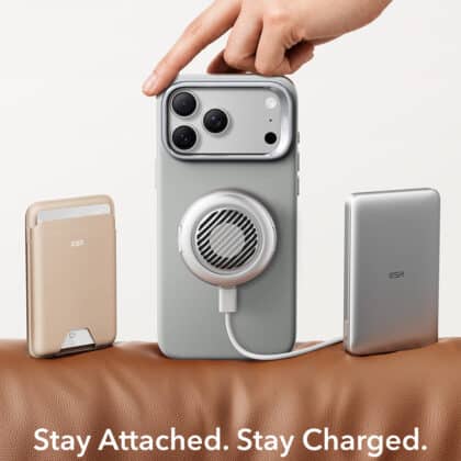 Γκρι θήκη ESR Atelier Magnetic Kickstand για Apple iPhone 18 Pro Max με ενσωματωμένη βάση στήριξης