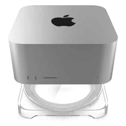 Spigen LD202 Βάση Mac Studio (AMP04796), Ενσωματωμένο Φίλτρο Αέρα, Αντιολισθητική Λαβή, Κρυστάλλινο Διάφανο