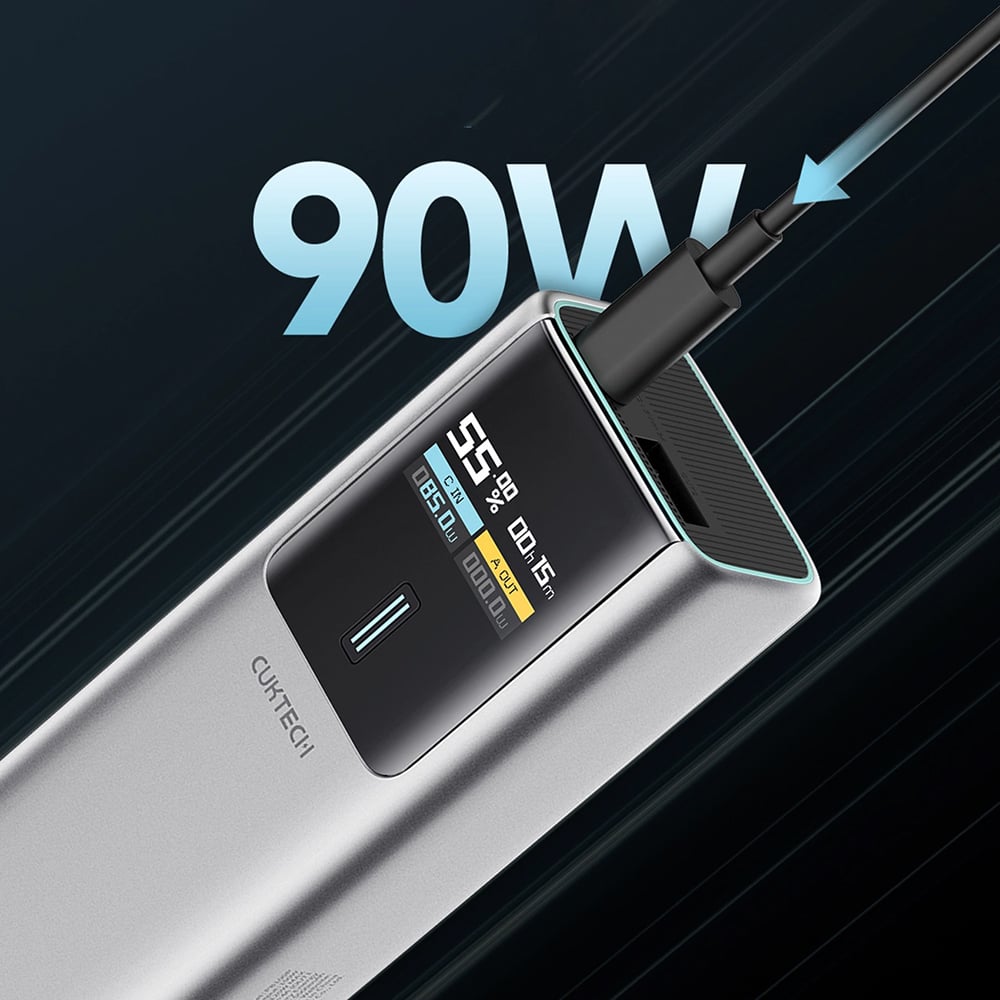 Cuktech CKPB100PGLBK Powerbank 10000mAh 150W QC + PD, Γκρι - Image 4