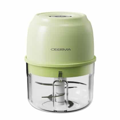 Deerma JR02 Mini Chopper, 6-Λεπίδες, 30W, 800mAh, Πράσινο/Διαφανές