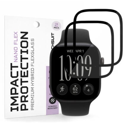Techsuit Nano Flex Μεμβράνη Κινητού για Apple Watch 46mm, Μαύρο (2 Pack)