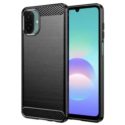 Techsuit Carbon Silicone - θήκη για Samsung Galaxy A08 4G / A07 - Μαύρο