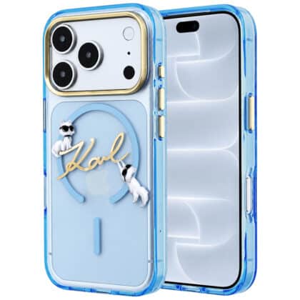 Karl Lagerfeld IML Karl Script Logo - θήκη για Apple iPhone 18 Pro / 17 Pro - Μπλε