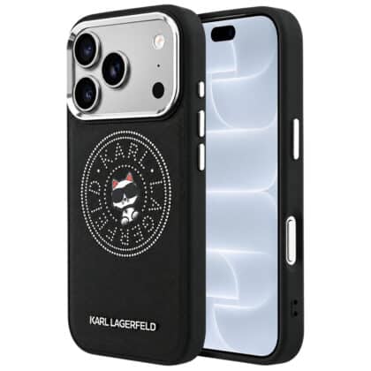Karl Lagerfeld Point & Choupette Sketch - θήκη για Apple iPhone 18 Pro / 17 Pro - Μαύρο
