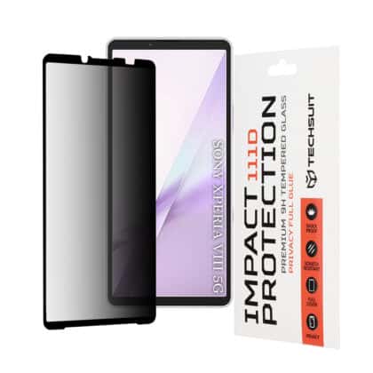 Techsuit 111D Privacy Full Glue Μεμβράνη Προστασίας Οθόνης για Sony Xperia 10 VIII, Μαύρο
