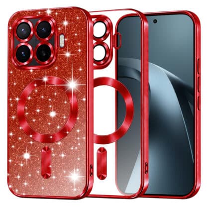 Techsuit Luxury Glitter - θήκη για Xiaomi 17T Pro - Κόκκινο