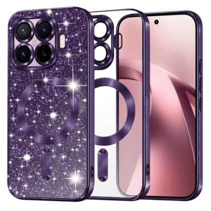 Techsuit Luxury Glitter - θήκη για Xiaomi 17T - Μωβ