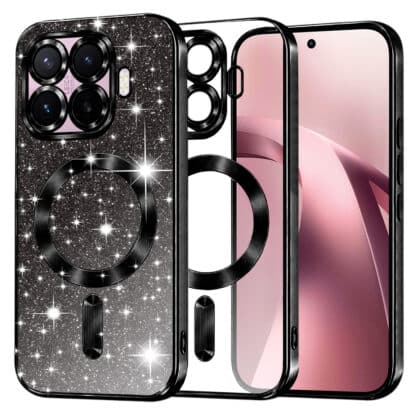 Techsuit Luxury Glitter - θήκη για Xiaomi 17T - Μαύρο
