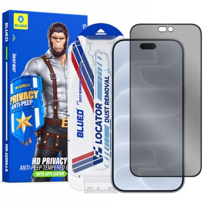Blueo Γυαλί Προστασίας Απορρήτου Anti-Peep Pro, iPhone 18 Pro, Μαύρο