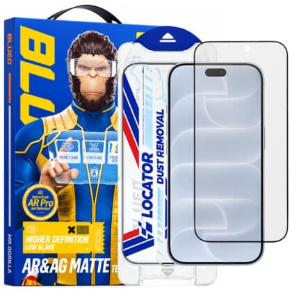 Blueo Ματ Αντιθαμβωτικό Γυαλί Tempered Glass για iPhone 18 Pro, Μαύρο