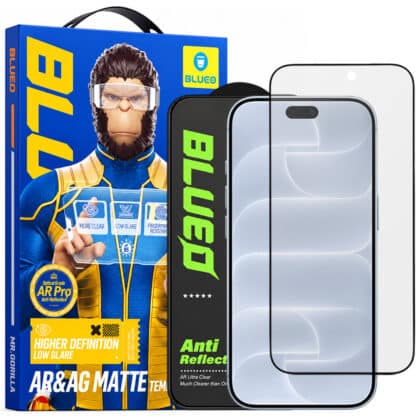 Blueo Ματ Αντιθαμβωτικό Γυαλί HD για iPhone 18 Pro, Μαύρο